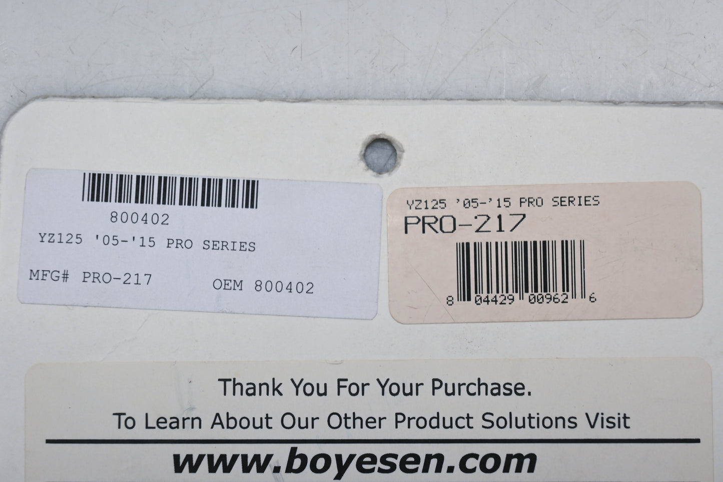 Boyesen PRO-217, 800402 Pro Series Carbon Fiber Reed Kit NOS
