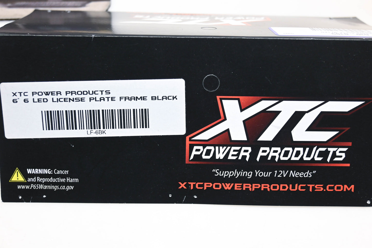 XTC Power Products LF-6BK 6" LED License Plate Frame NOS