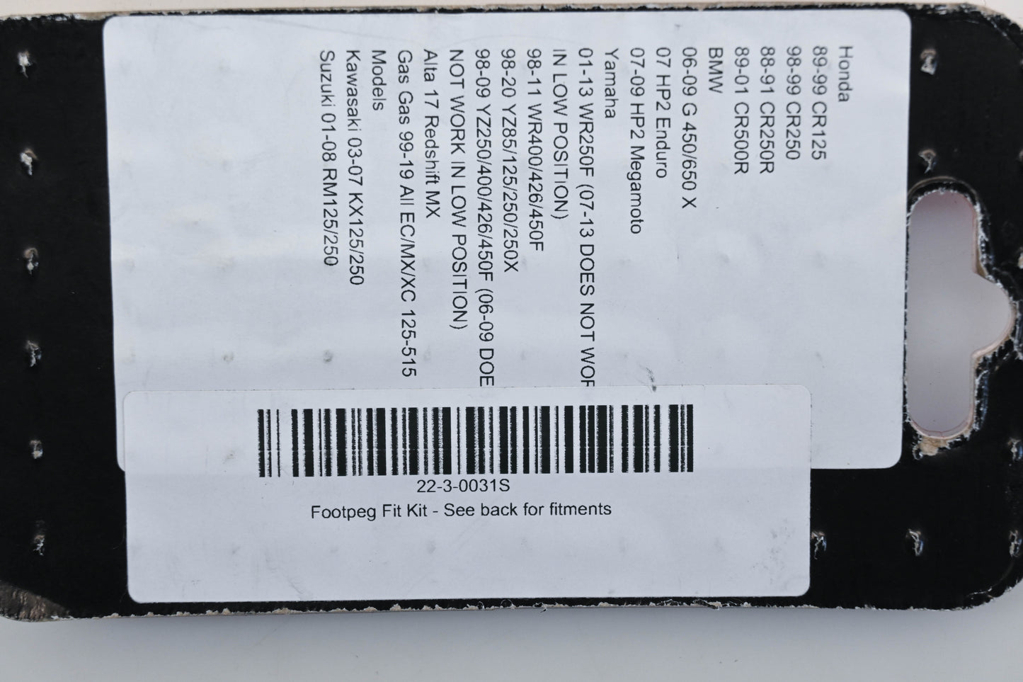 Fastway 22-3-0031S Footpeg Fit Kit NOS