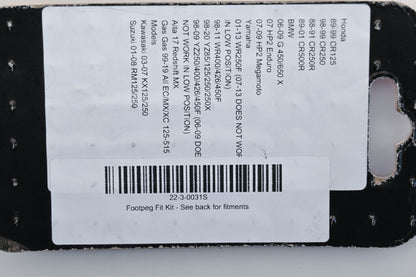 Fastway 22-3-0031S Footpeg Fit Kit NOS