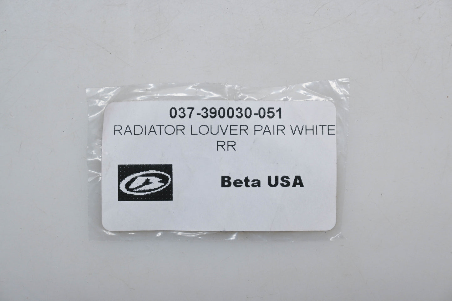 Beta 037-390030-051, 037.39.003.00.51 White Radiator Louver Kit NOS