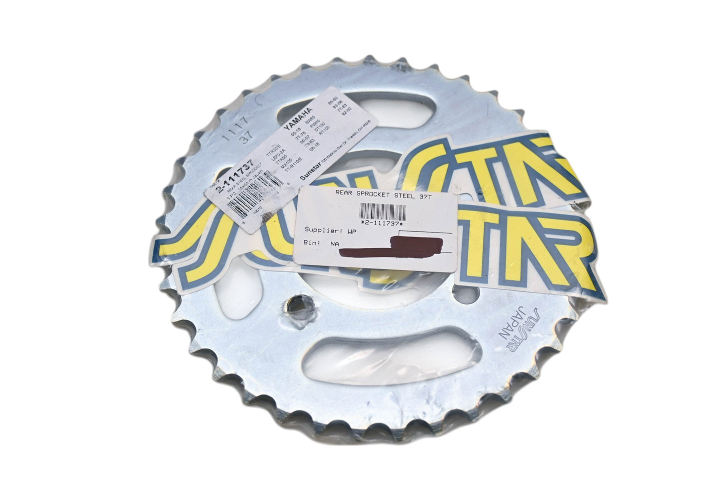 Sunstar 2-111737 Yamaha 37T Rear Steel Sprocket NOS
