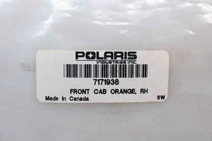 New OEM Polaris 7171938 Orange Right Front Cab Decal NOS