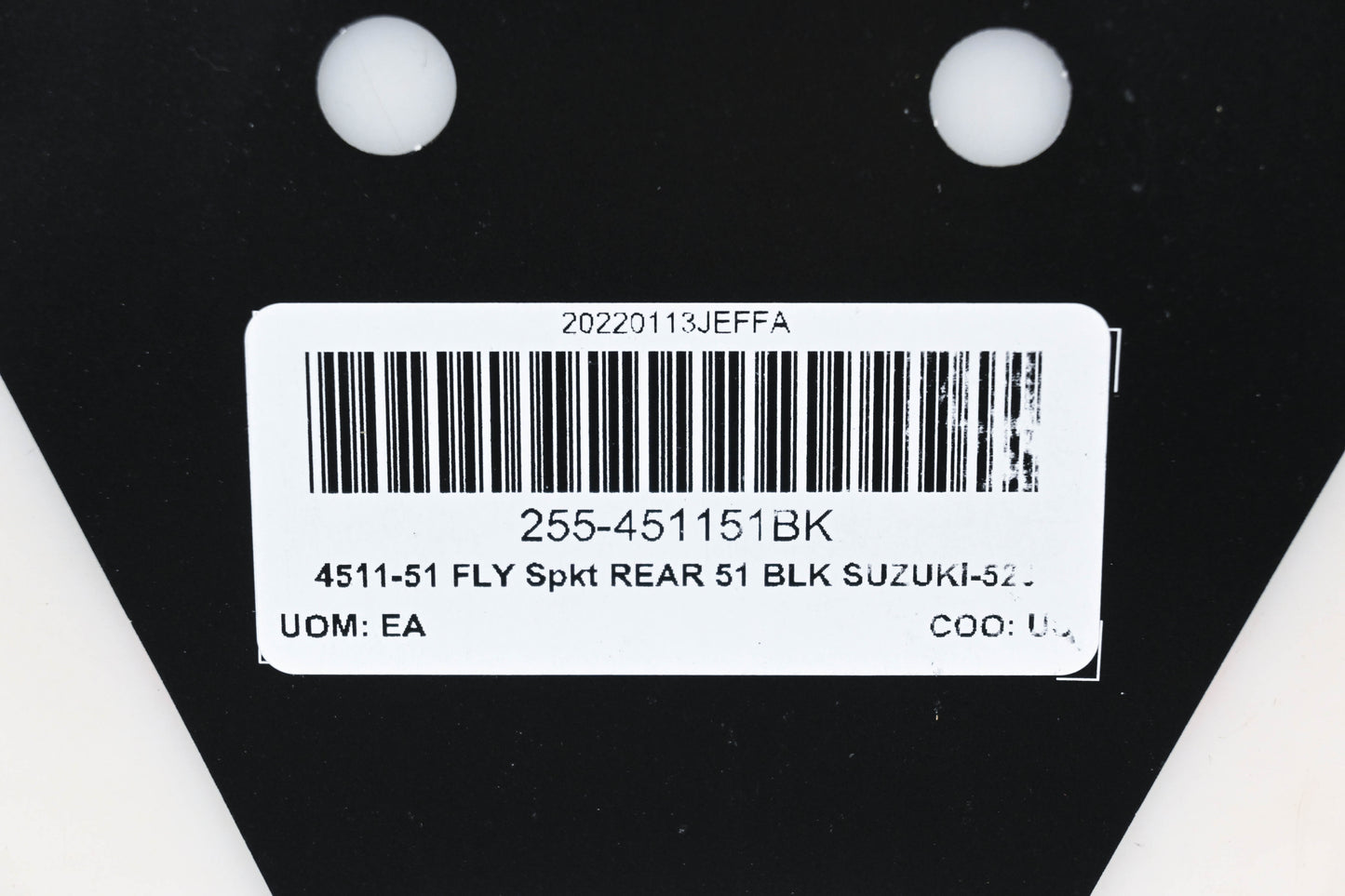 Fly Racing 255-451151BK, 4511-51 Suzuki 51T Rear Aluminum Sprocket NOS