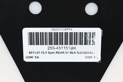 Fly Racing 255-451151BK, 4511-51 Suzuki 51T Rear Aluminum Sprocket NOS