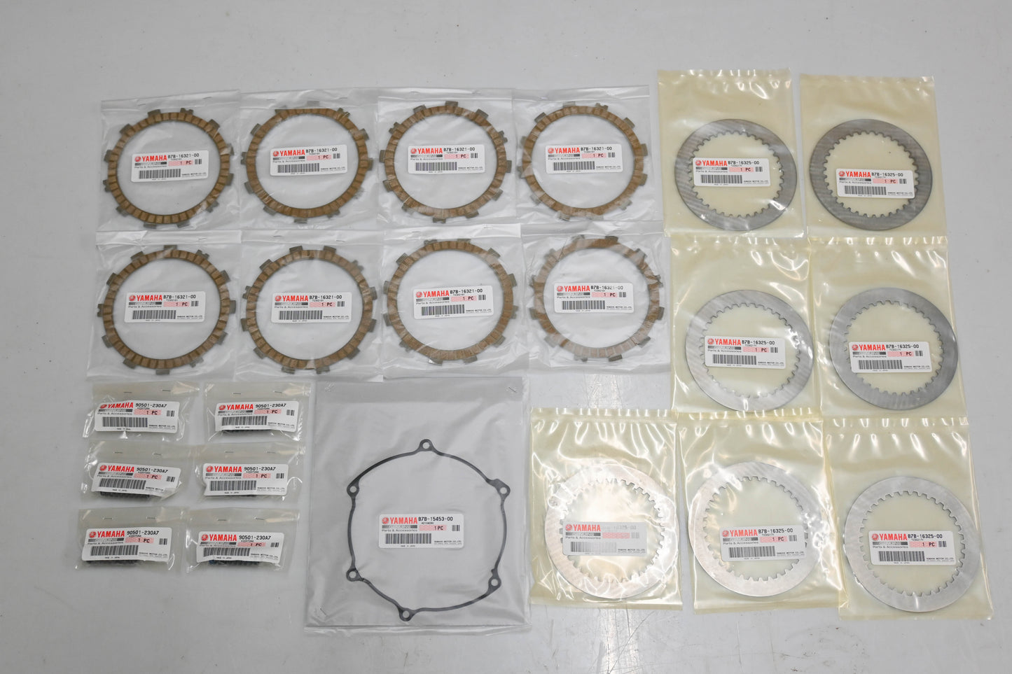 New OEM Yamaha B7B-W001G-00-00 Clutch Plate Kit NOS