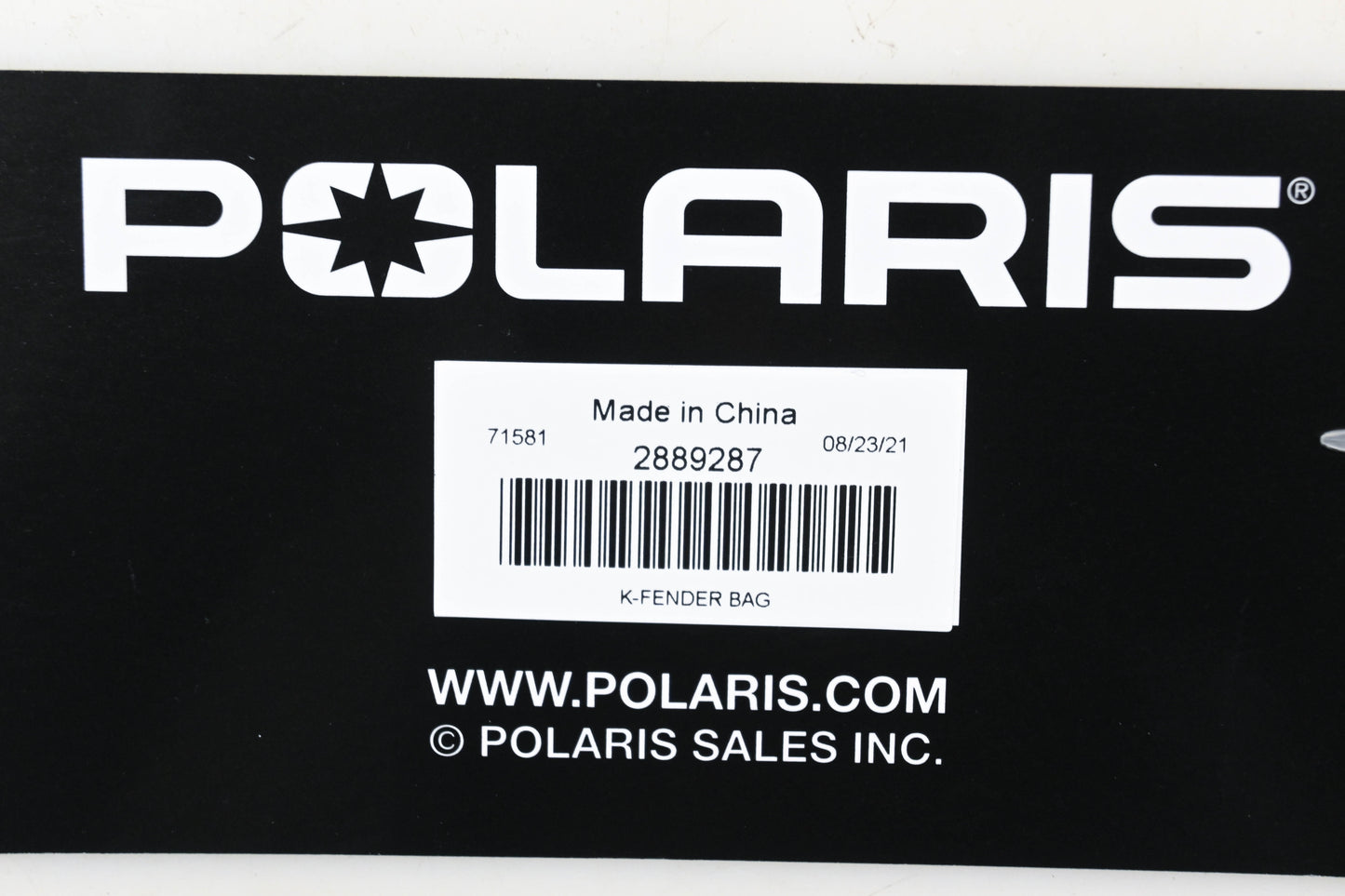 New OEM Polaris 2889287 Polaris Fender Storage Bag NOS