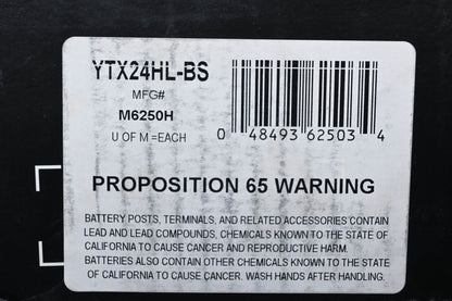 Yuasa YTX24HL-BS Powersports AGM Battery Kit NOS