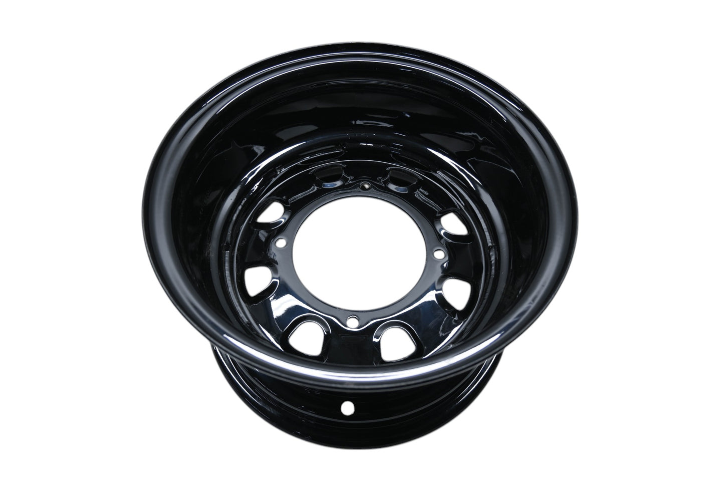 ITP 57-9227, 1225579014 Delta Black Steel Wheel 12x7 4+3 4/156 NOS