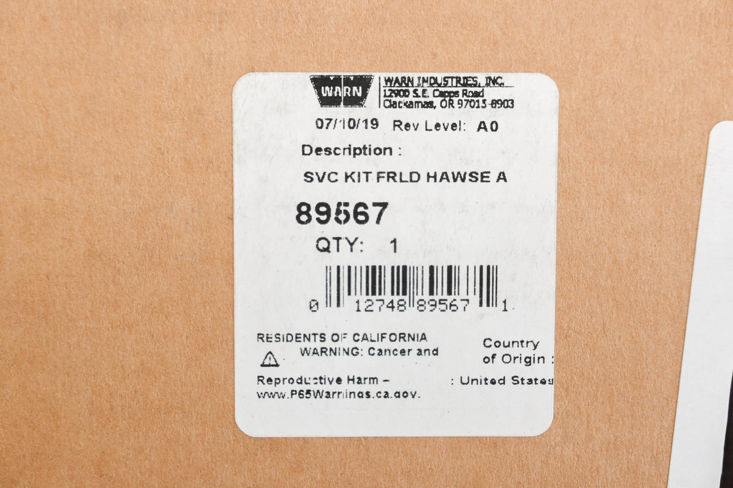 Warn 89567 Hawse Style Fairlead Kit NOS