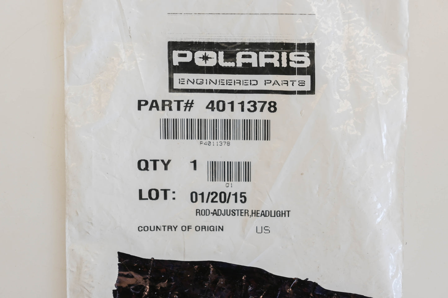 New OEM Polaris 4011378 Headlight Adjustment Rod NOS
