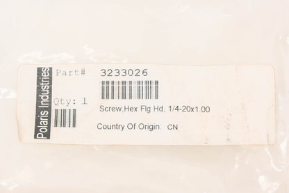 New OEM Polaris 3233026 Hex Flange Head Screw NOS