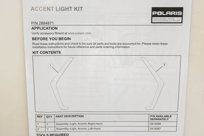 New OEM Polaris 2884871 Accent Light Kit NOS