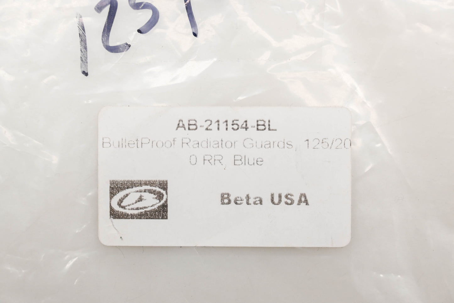 Beta AB-21154-BL Blue BulletProof Radiator Guard Kit NOS