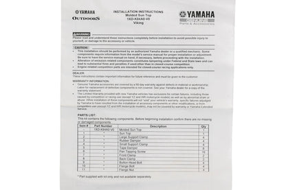 New OEM Yamaha 1XD-K84A0-V0 Molded Roof Kit NOS