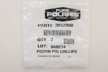 New OEM Polaris 3022950 20mm Piston Circlips Qty 2 NOS