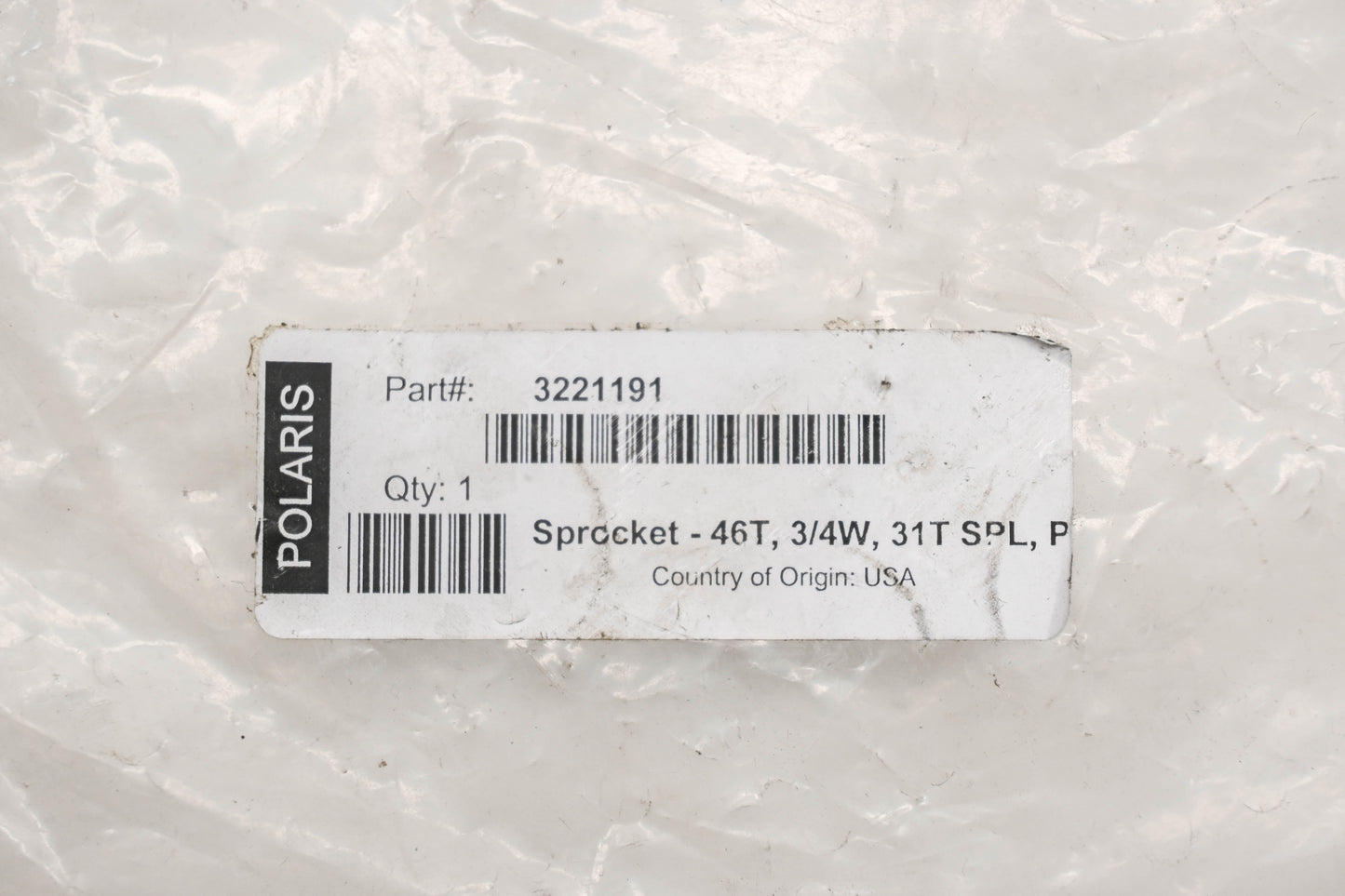 New OEM Polaris 3221191 46T 3/4W 31T Spline Sprocket NOS