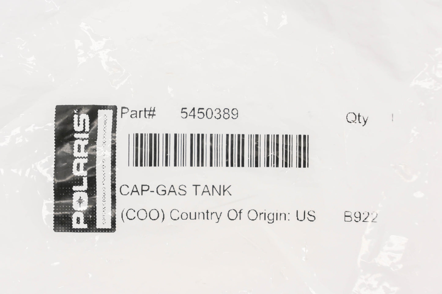 New OEM Polaris 5450389 Fuel Tank Cap NOS