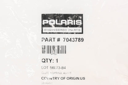 New OEM Polaris 7043789 Clutch Spring NOS