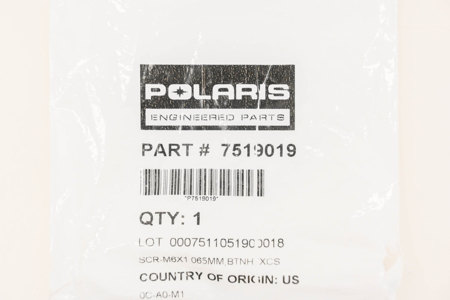 New OEM Polaris 7519019 Screw NOS