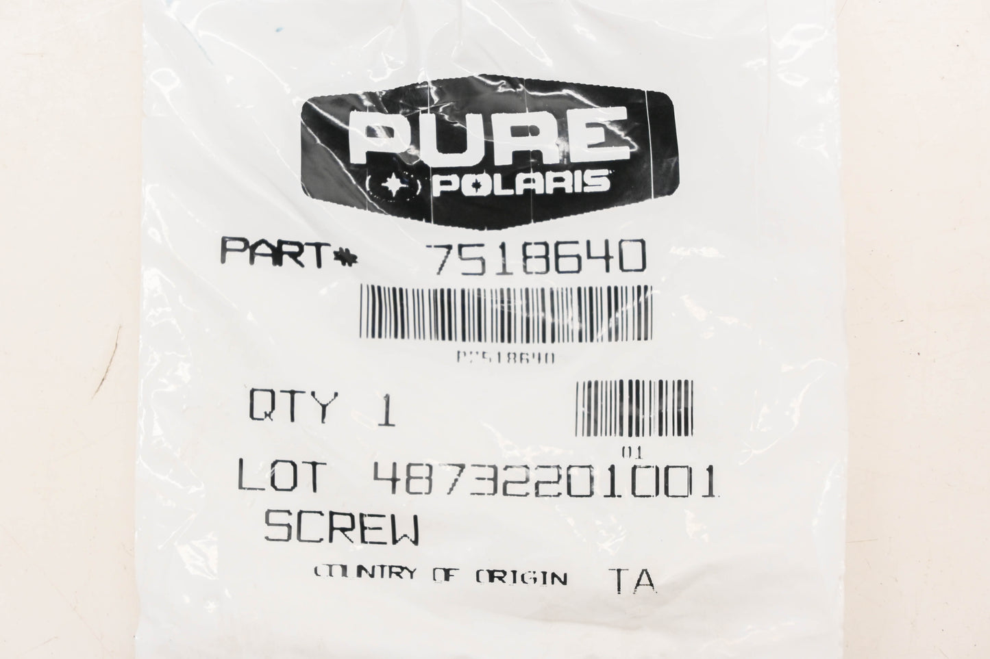 New OEM Polaris 7518640 Screw NOS