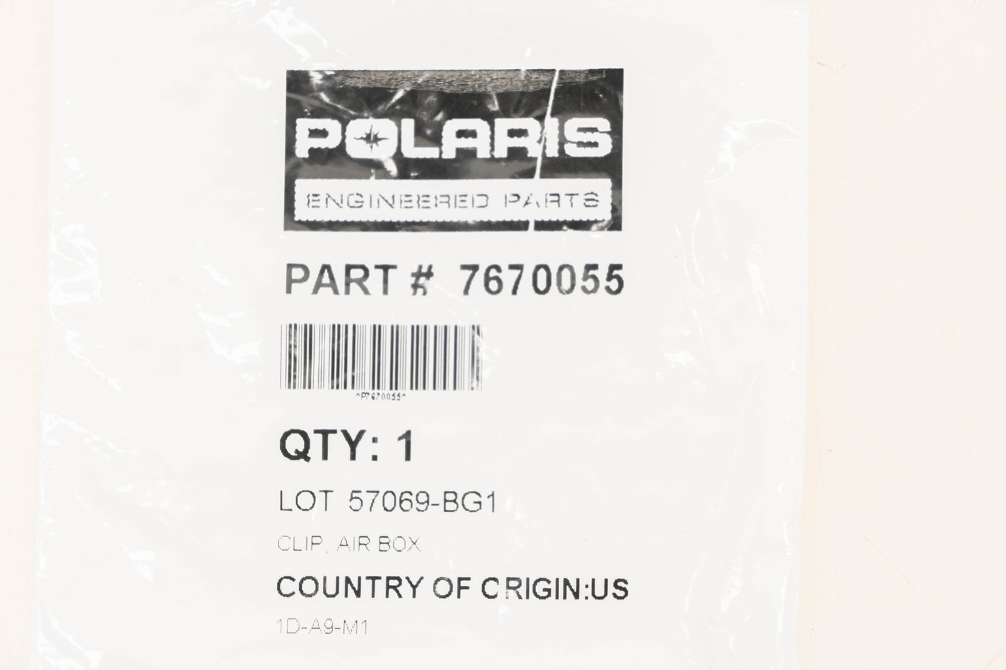 New OEM Polaris 7670055 Air Box Clips Qty 2 NOS