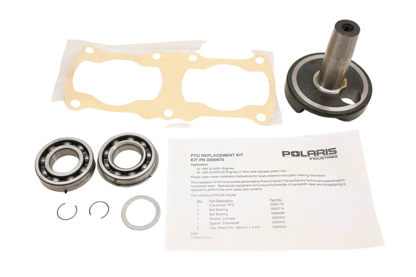 New OEM Polaris 2200670 PTO Replacement Kit NOS