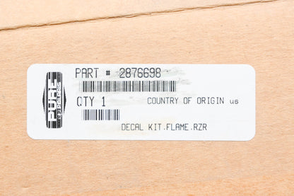 New OEM Polaris 2876698 RZR Blue Flame Decal Kit NOS