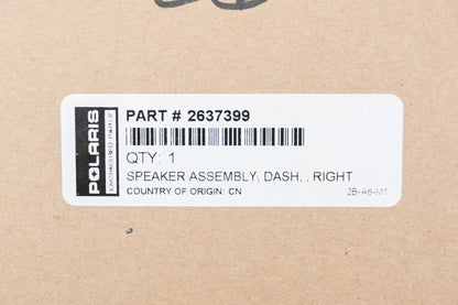 New OEM Polaris 2637399 Right Dash Speaker Assembly NOS