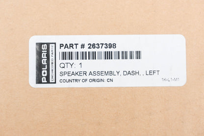 New OEM Polaris 2637398 Left Dash Speaker Assembly NOS