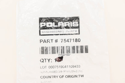 New OEM Polaris 7547180 Flanged Nylon Lock Nuts Qty 6 NOS