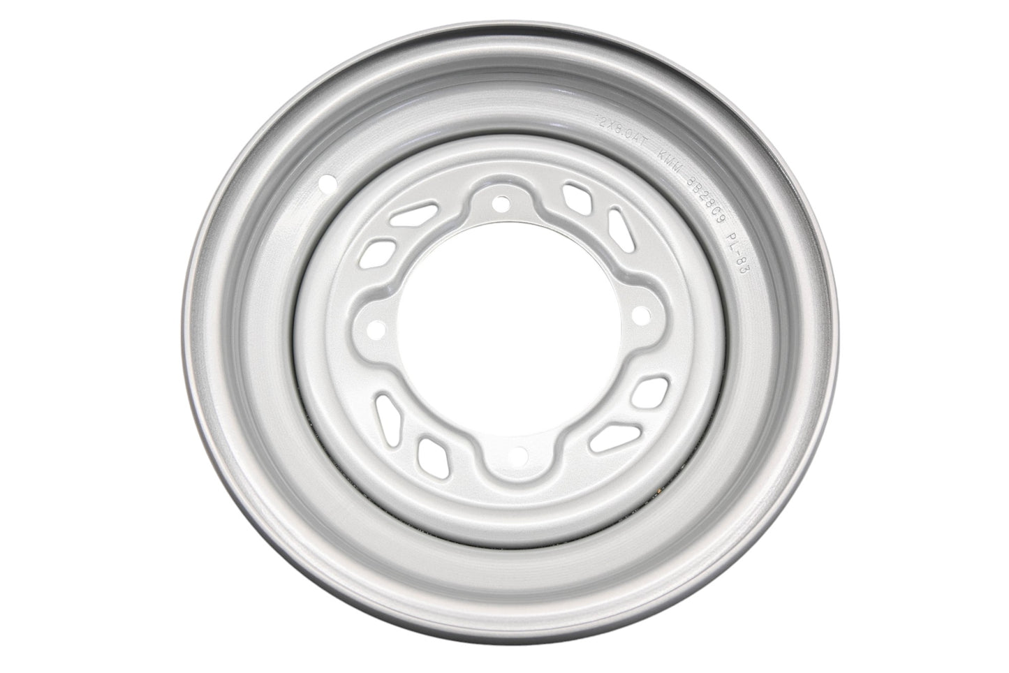 New OEM Polaris 1520713-486 Silver Rear Wheel 12x8 Rim NOS
