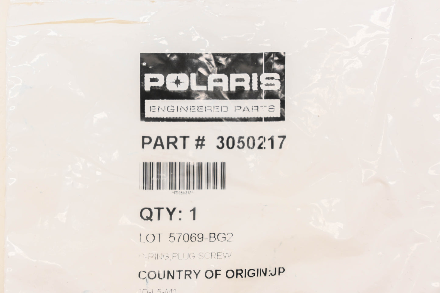 New OEM Polaris 3050217 Drain Plug O-Ring NOS