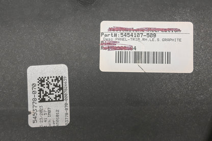 New OEM Polaris 5454107-509, 5453778 Graphite Right Trim Panel NOS