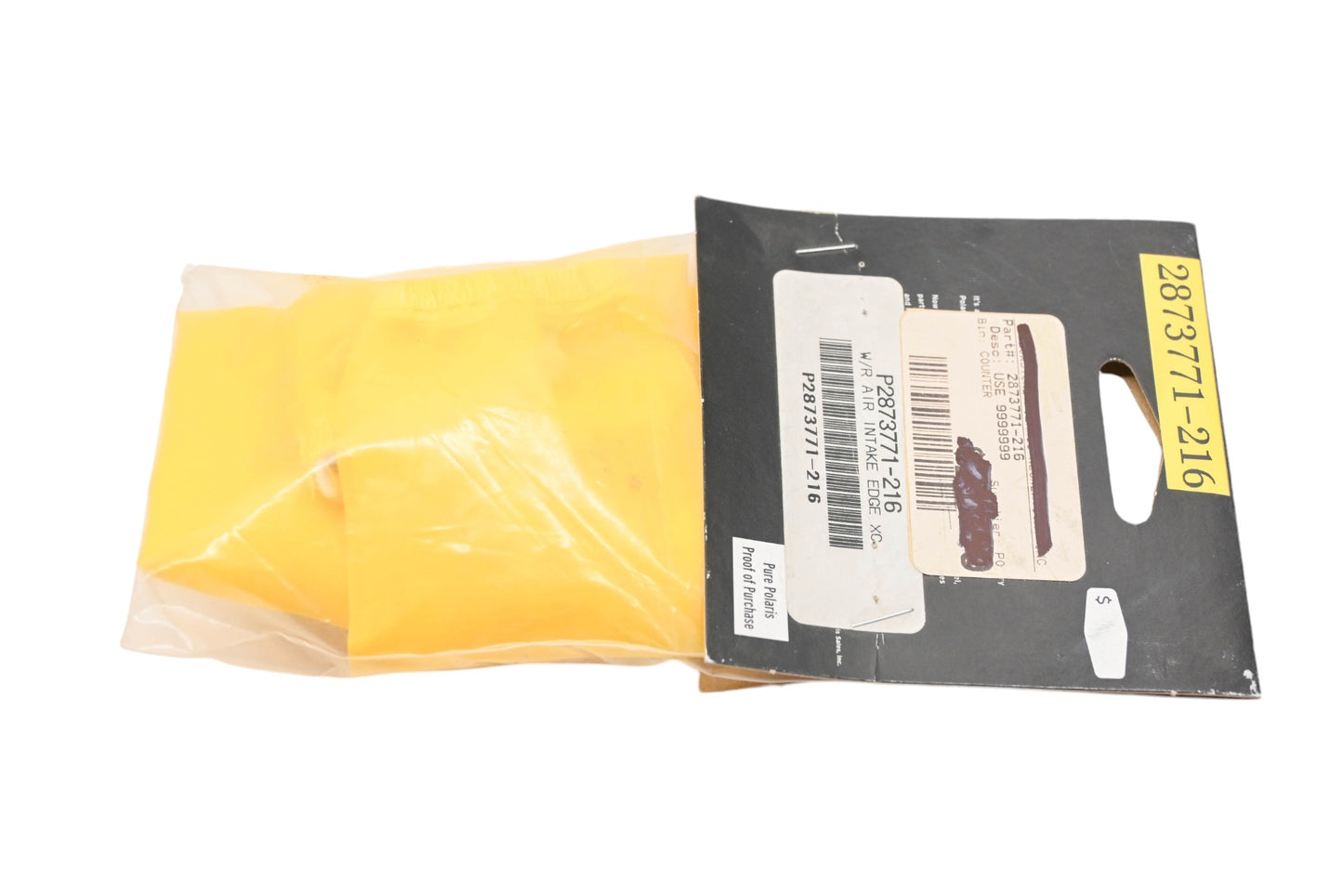 New OEM Polaris 2873771-216 Yellow Water Repellent Air Intake Pre-Filter Cover NOS