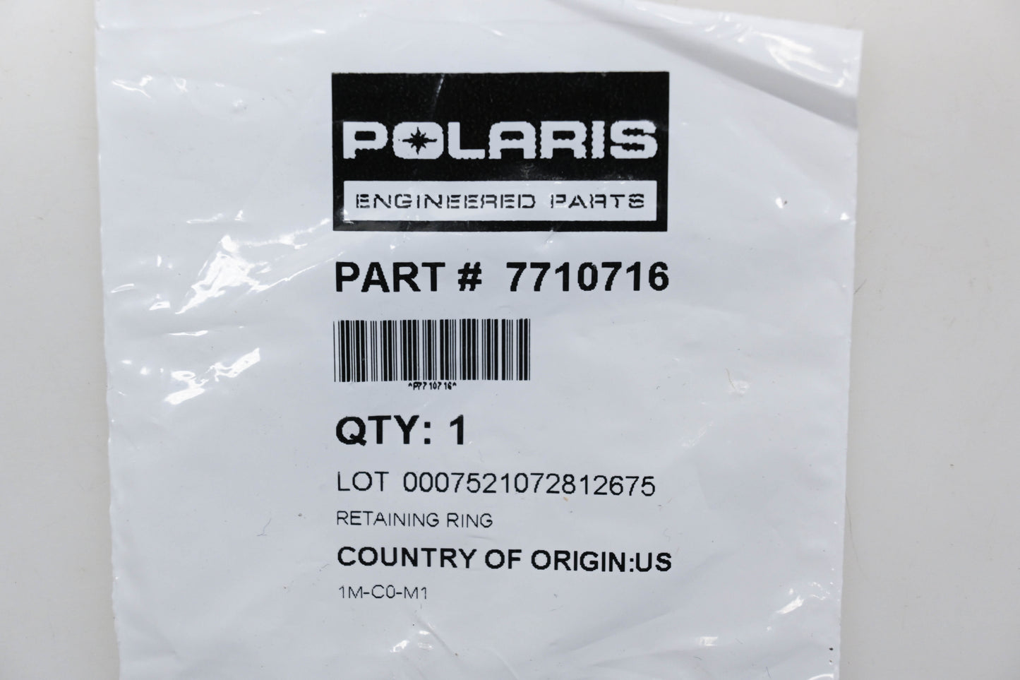 New OEM Polaris 7710716 Retaining Ring NOS
