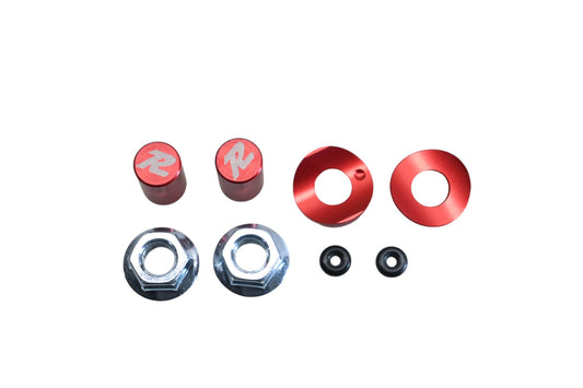Rideng MX-VCS00-RA Red Valve Cap & Rim Lock Spacer Kit NOS