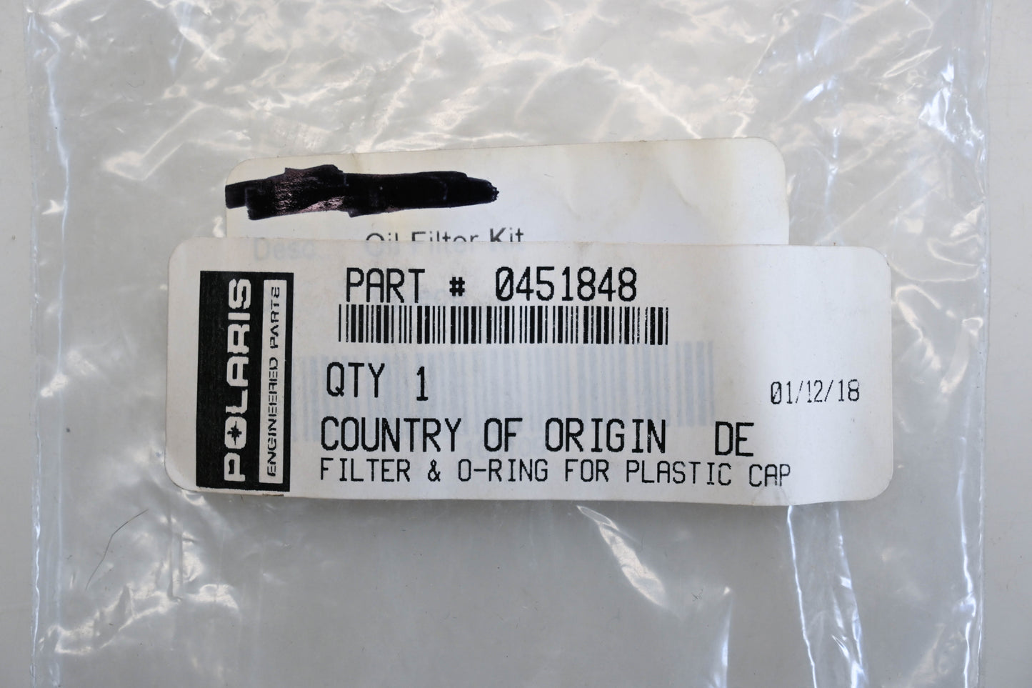 New OEM Polaris 0451848 Oil Filter Kit NOS