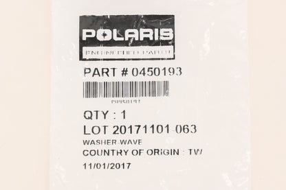 New OEM Polaris 0450193 Wave Washer NOS