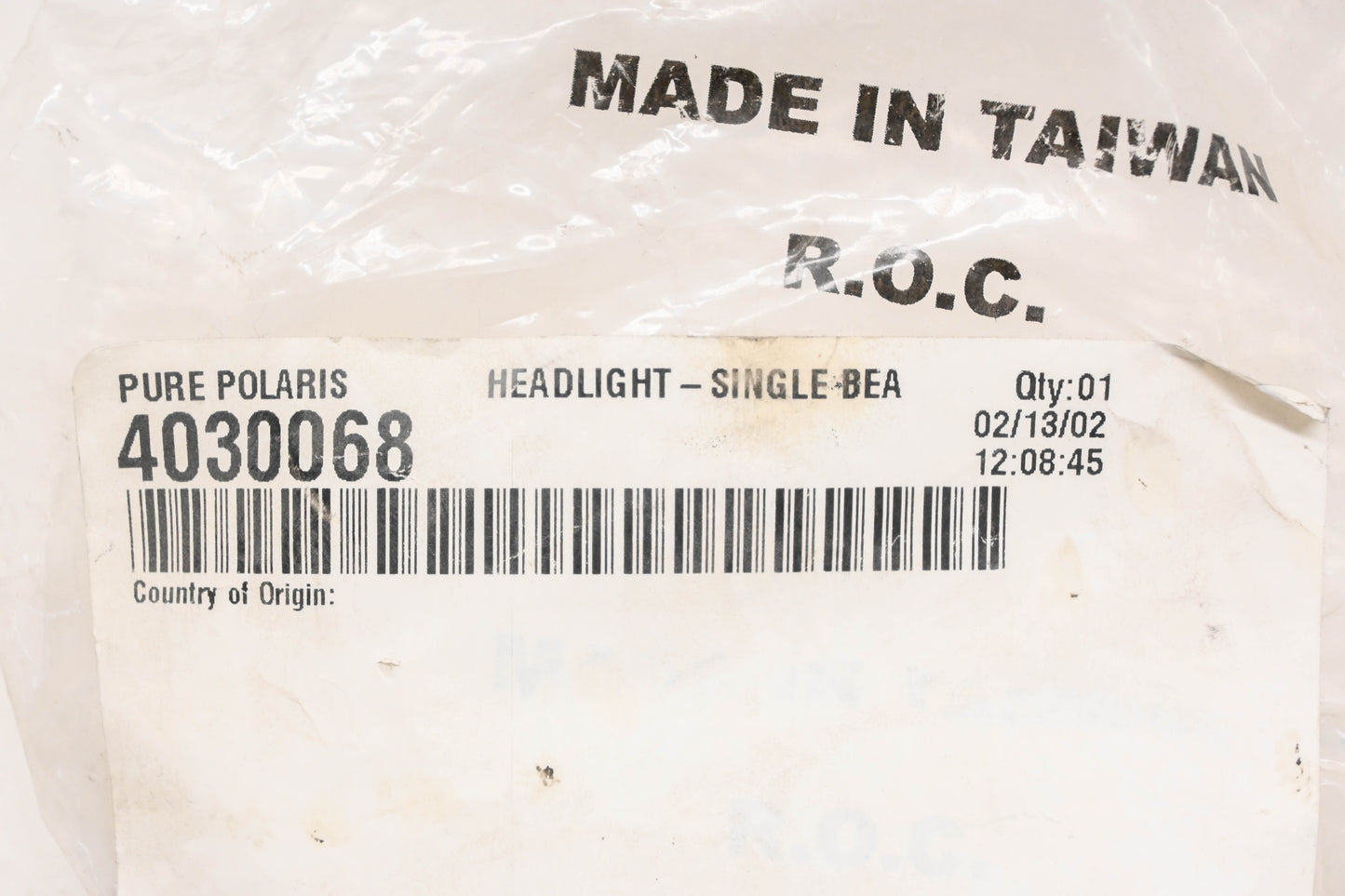 New OEM Polaris 4030068 Single Beam Headlight NOS