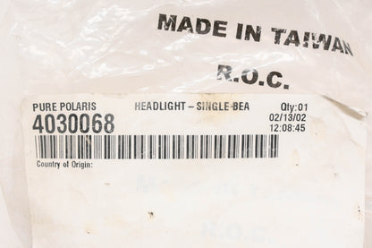 New OEM Polaris 4030068 Single Beam Headlight NOS
