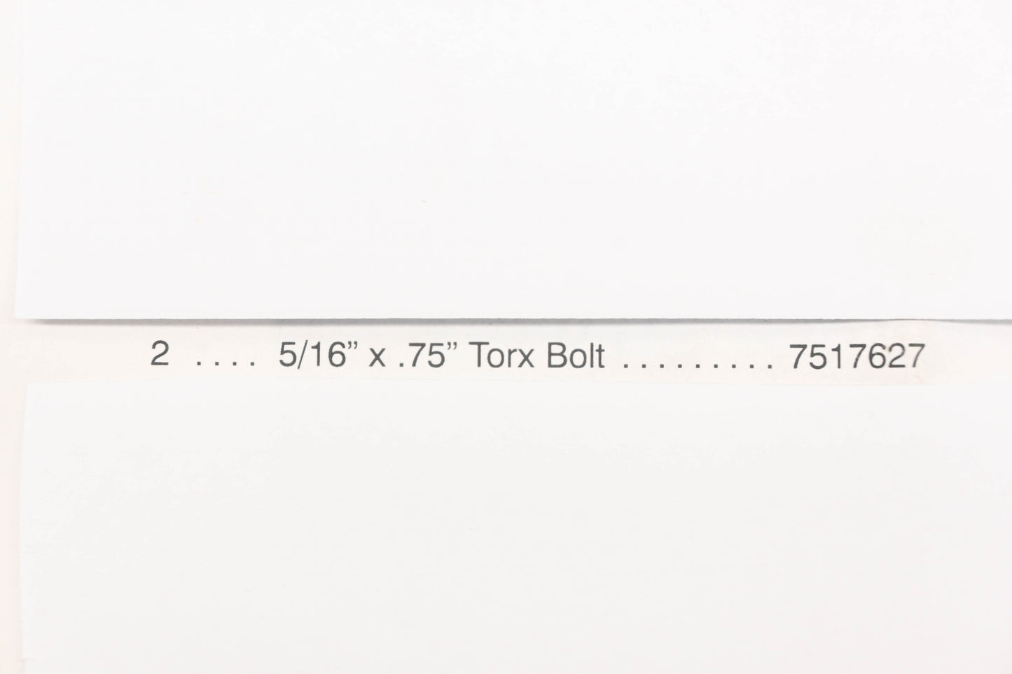New OEM Polaris 7517627 5/16" x .75" Tox Bolts Qty 2 NOS