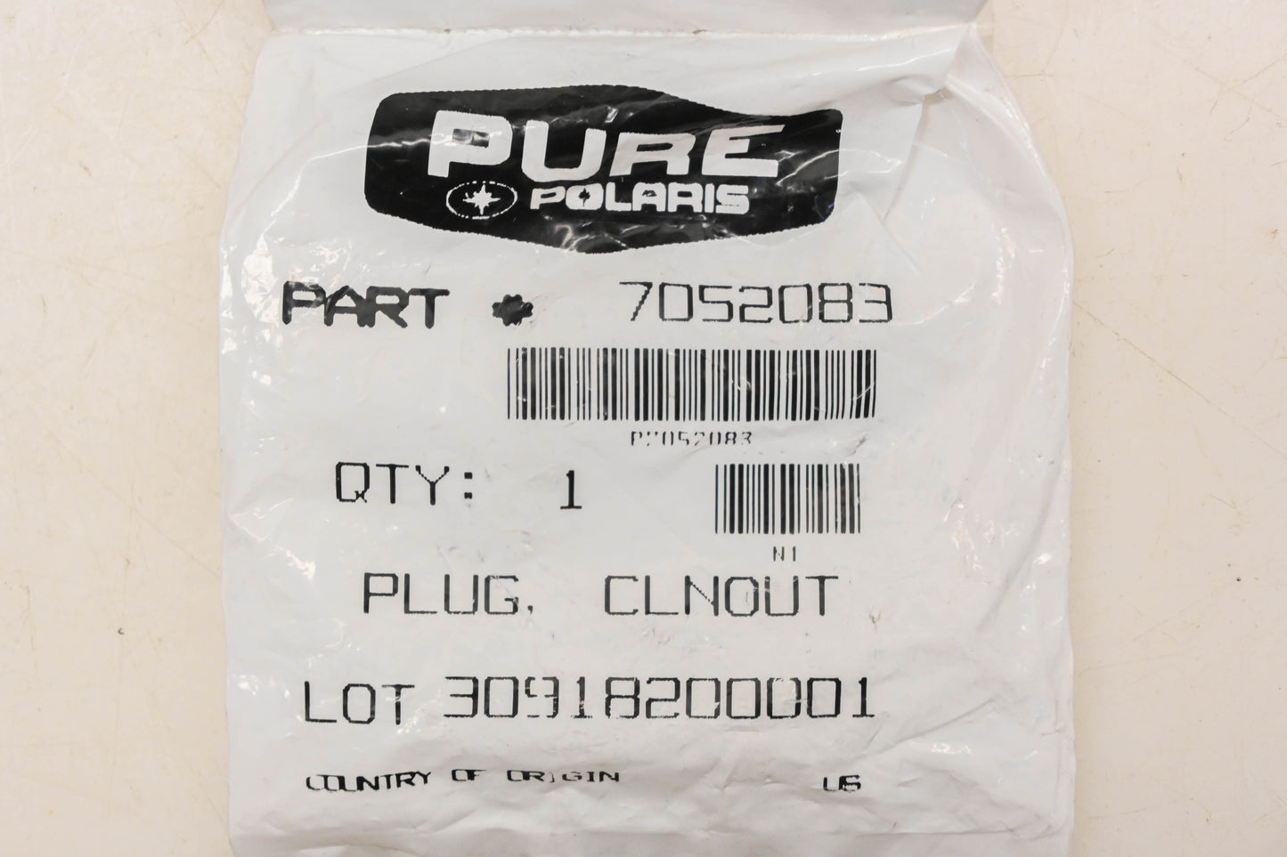 New OEM Polaris 7052083 Cleanout Plug NOS