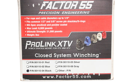 Factor 55 00110-04, 640-01104 Black ProLink XTV Winch Shackle Mount NOS