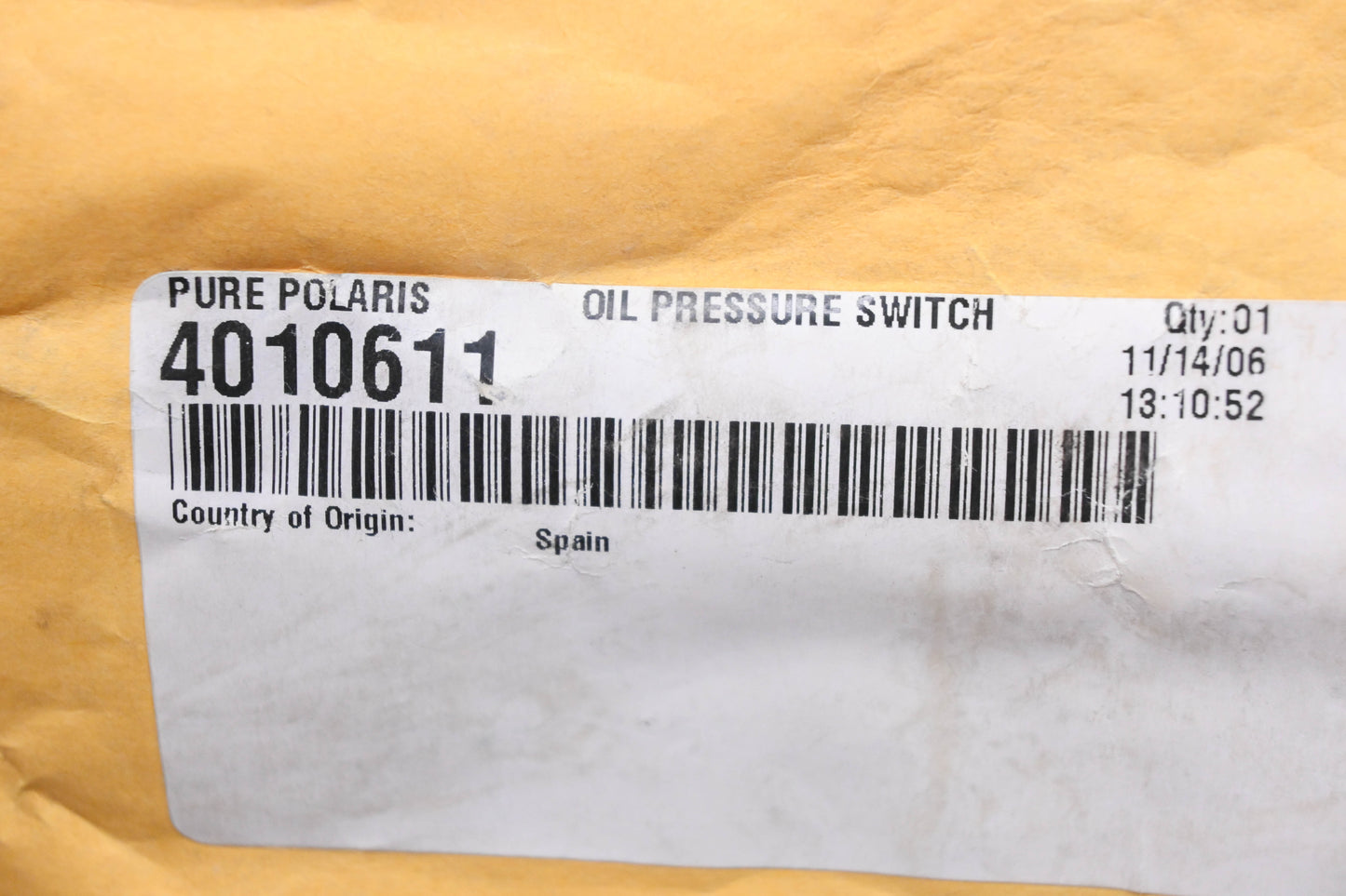 New OEM Polaris 4010611 Oil Pressure Sensor NOS