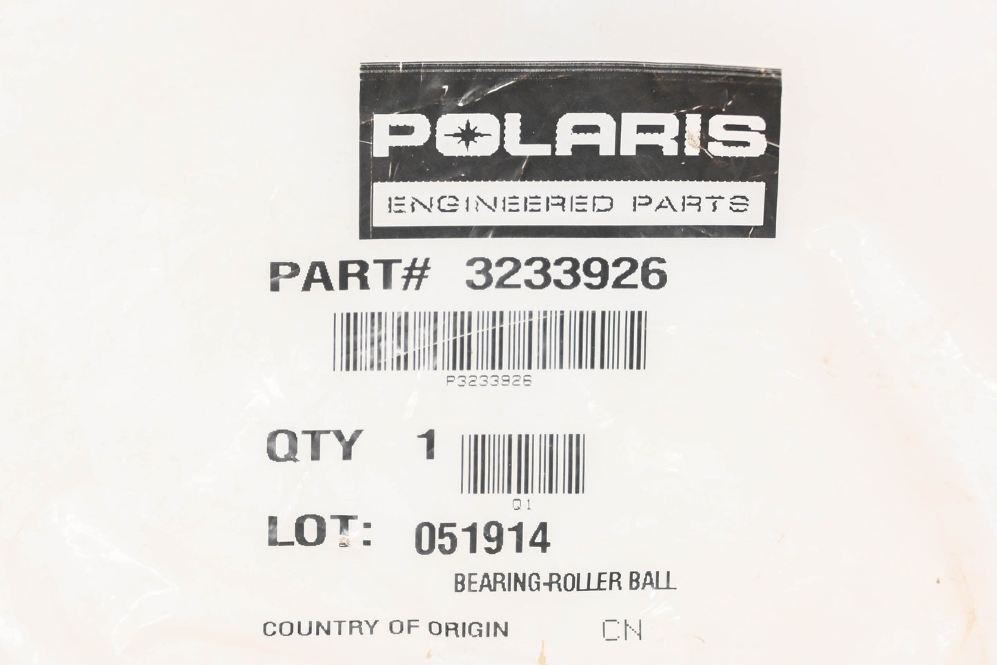 New OEM Polaris 3233926, 6008 BMS Roller Ball Bearing NOS