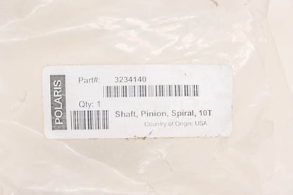 New OEM Polaris 3234140 Pinion Spiral 10T Shaft NOS