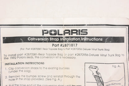 New OEM Polaris 2871017 Conversion Strap Kit NOS