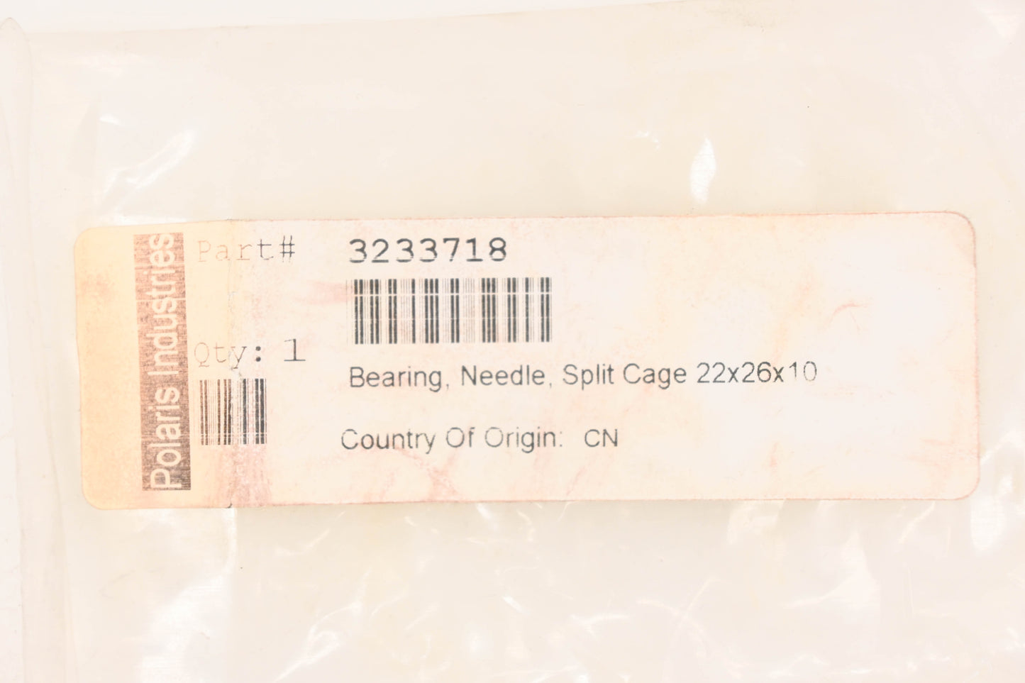 New OEM Polaris 3233718 Needle Bearing NOS