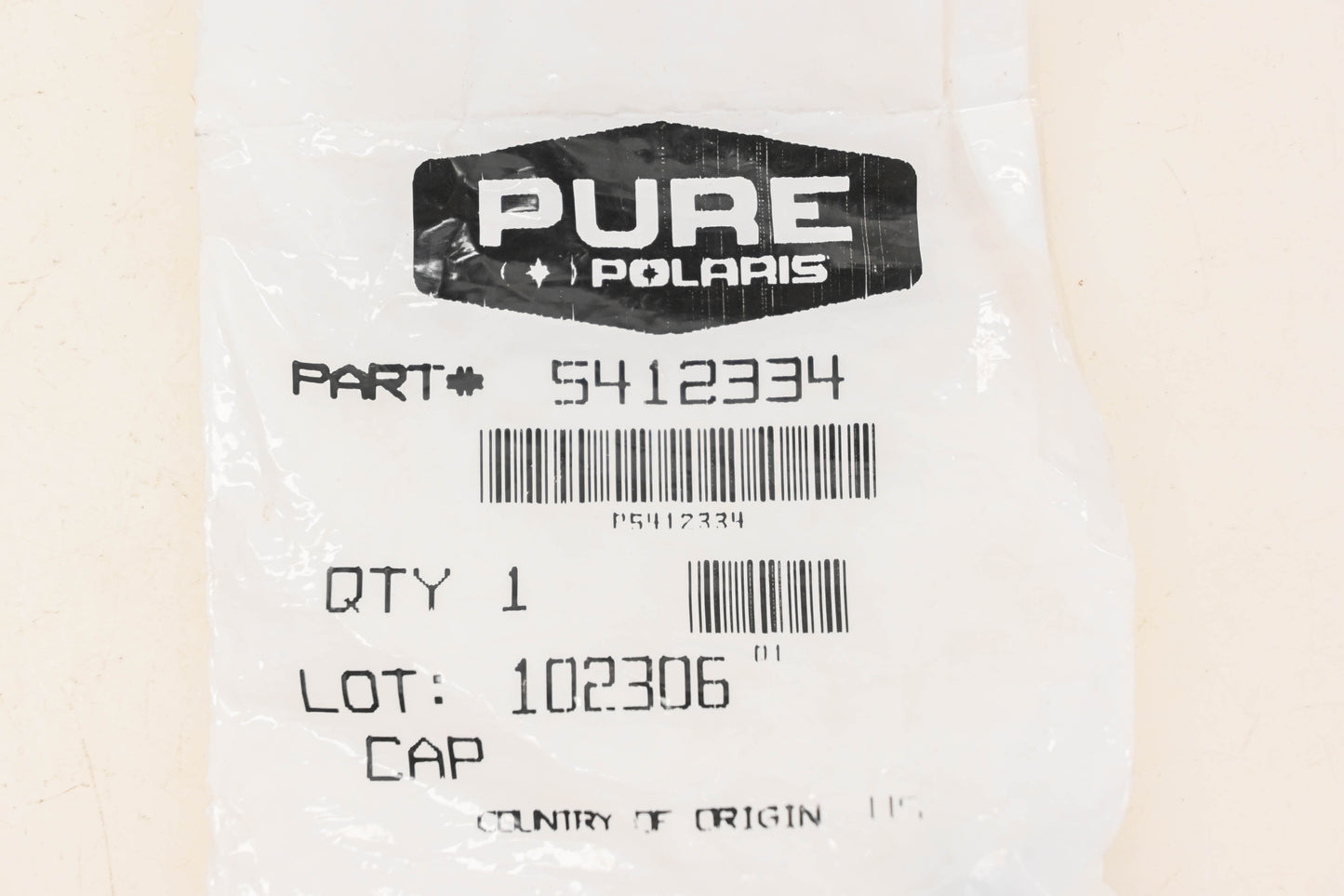 New OEM Polaris 5412334 Rubber Cap NOS